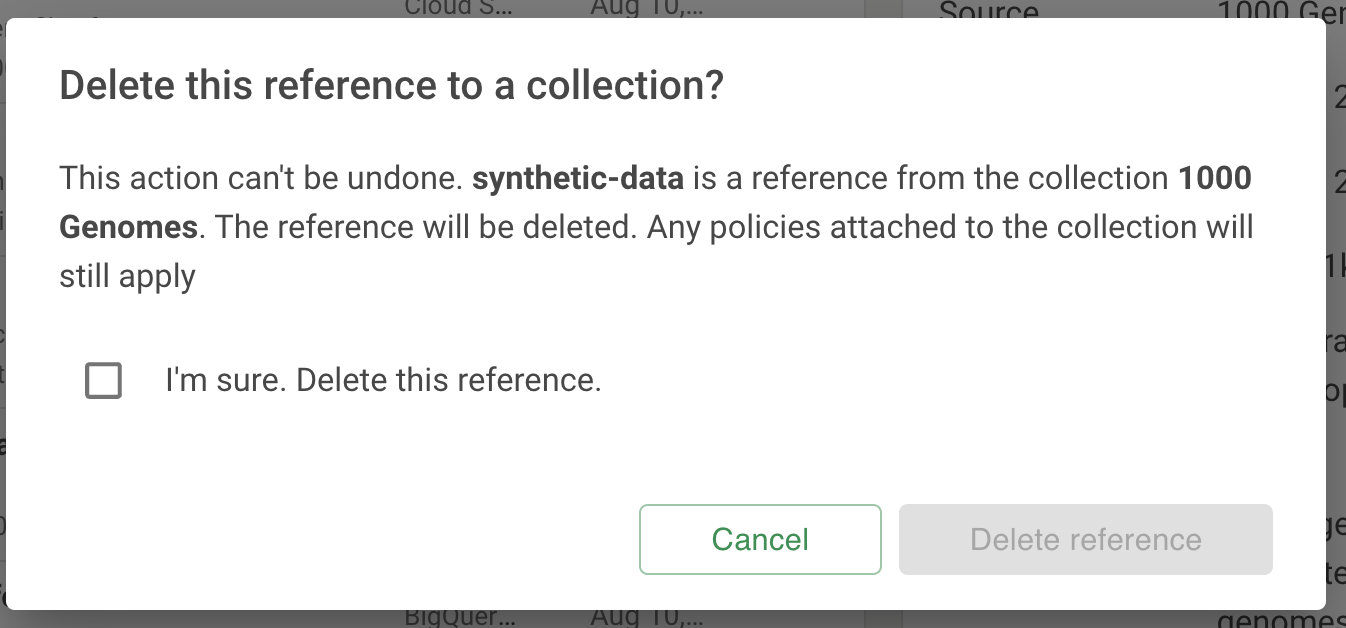 Screenshot of the dialog that appears when a user chooses to delete a referenced resource.